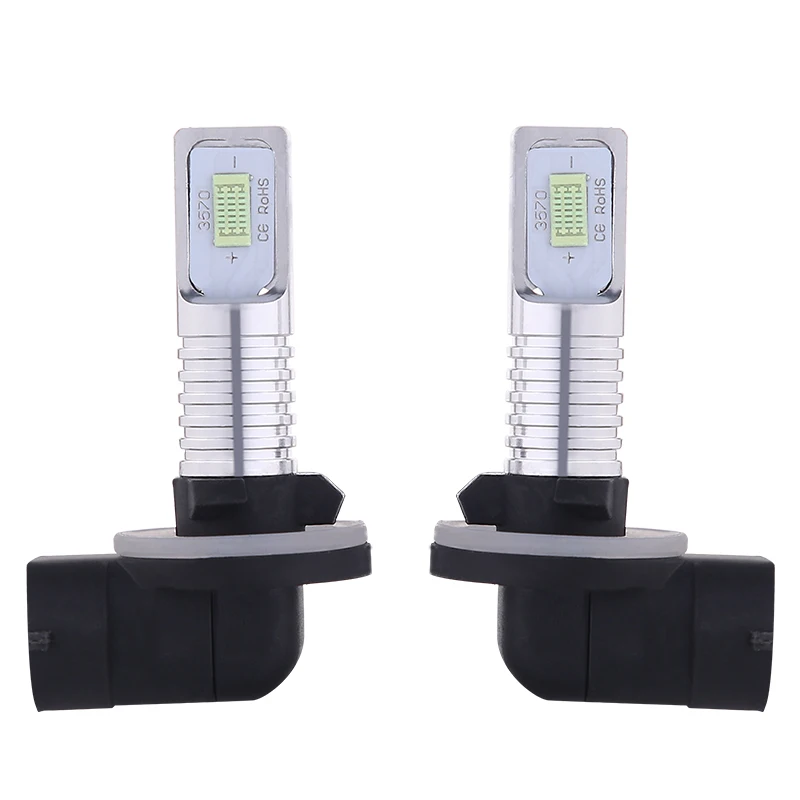 2Pcs H27W H27 LED 881 880 886 898 LED Fog Lights Canbus H27W/1 H27W/2 LED Bulb Car Fog Driving Lamp DRL No Error 12V 6500K White view 4