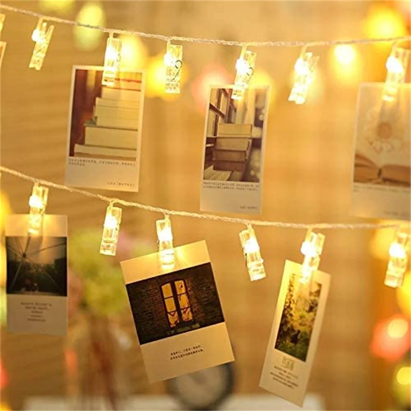 LED String Lights 2/3/6/10M USB Photo Clip Fairy Lights DIY Garland Lights for Gifts/Bedroom/Party/Festival Decoration