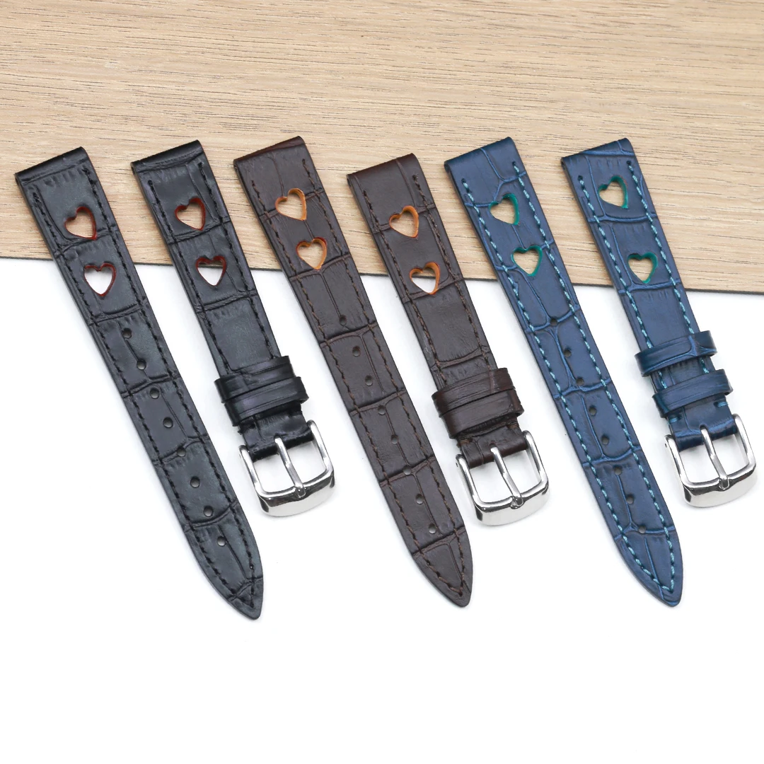 SAUPPO Customized Genuine Calf Skin Leather Watch Bands Strap Men Women Top Layer Leather Colorful custom-made Belt