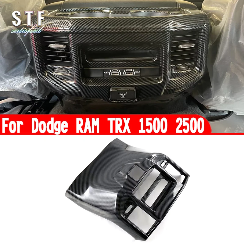 Для Dodge RAM TRX 1500 2500 2022 2023 2024, автомобильные аксессуары, внутренняя задняя крышка вентиляционного отверстия для кондиционера, накладка, литье, украшение