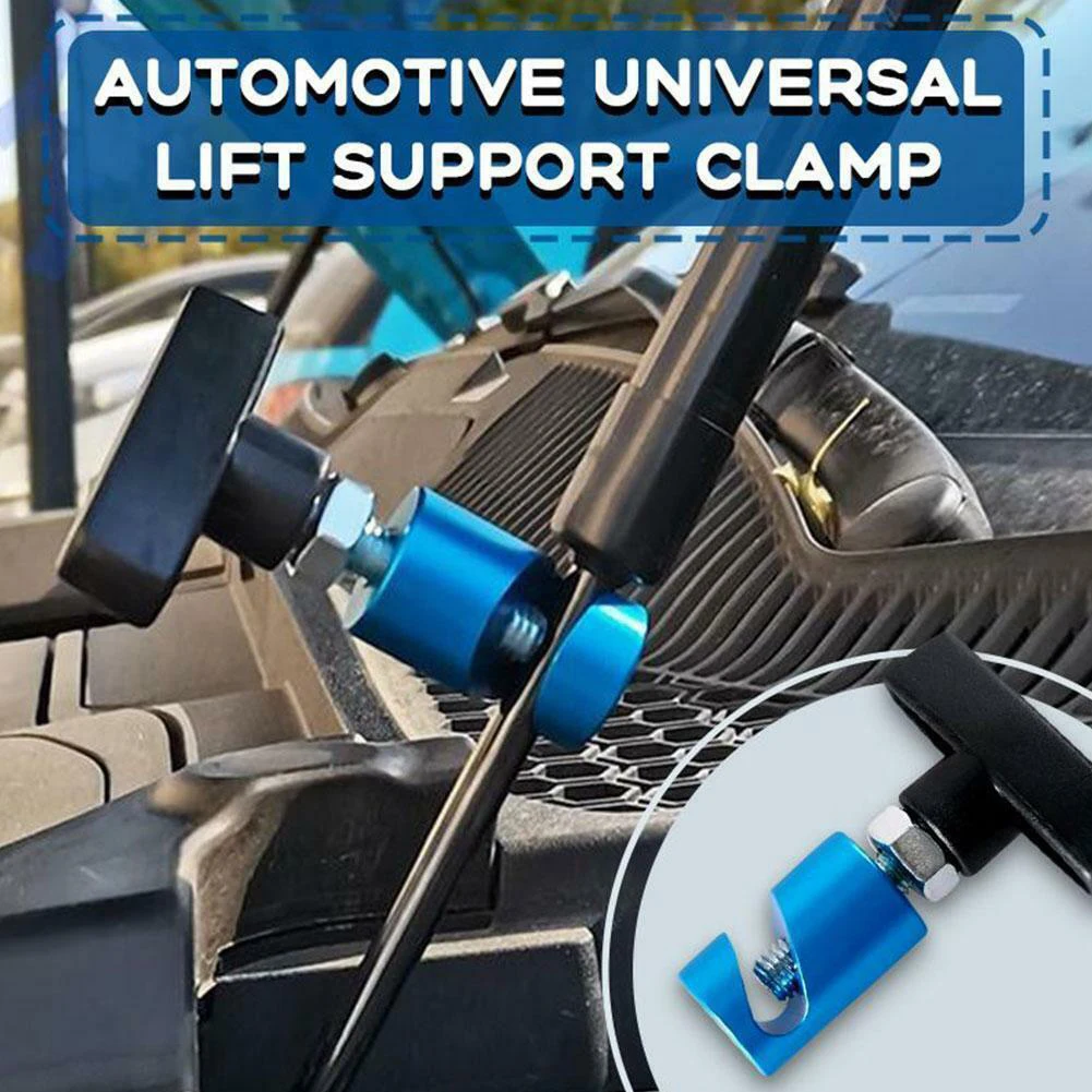 Car Hood Lift Rod Support Clamp Shock Prop Strut Stopper Retainer Hood Holder Lifting Support Rod Absorber Lift Support Clamp