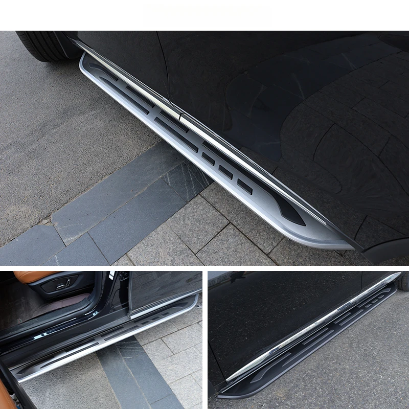 Auto Parts Matte Black Aluminum Bolt-On Pair of Running Boards For SUV Pickup