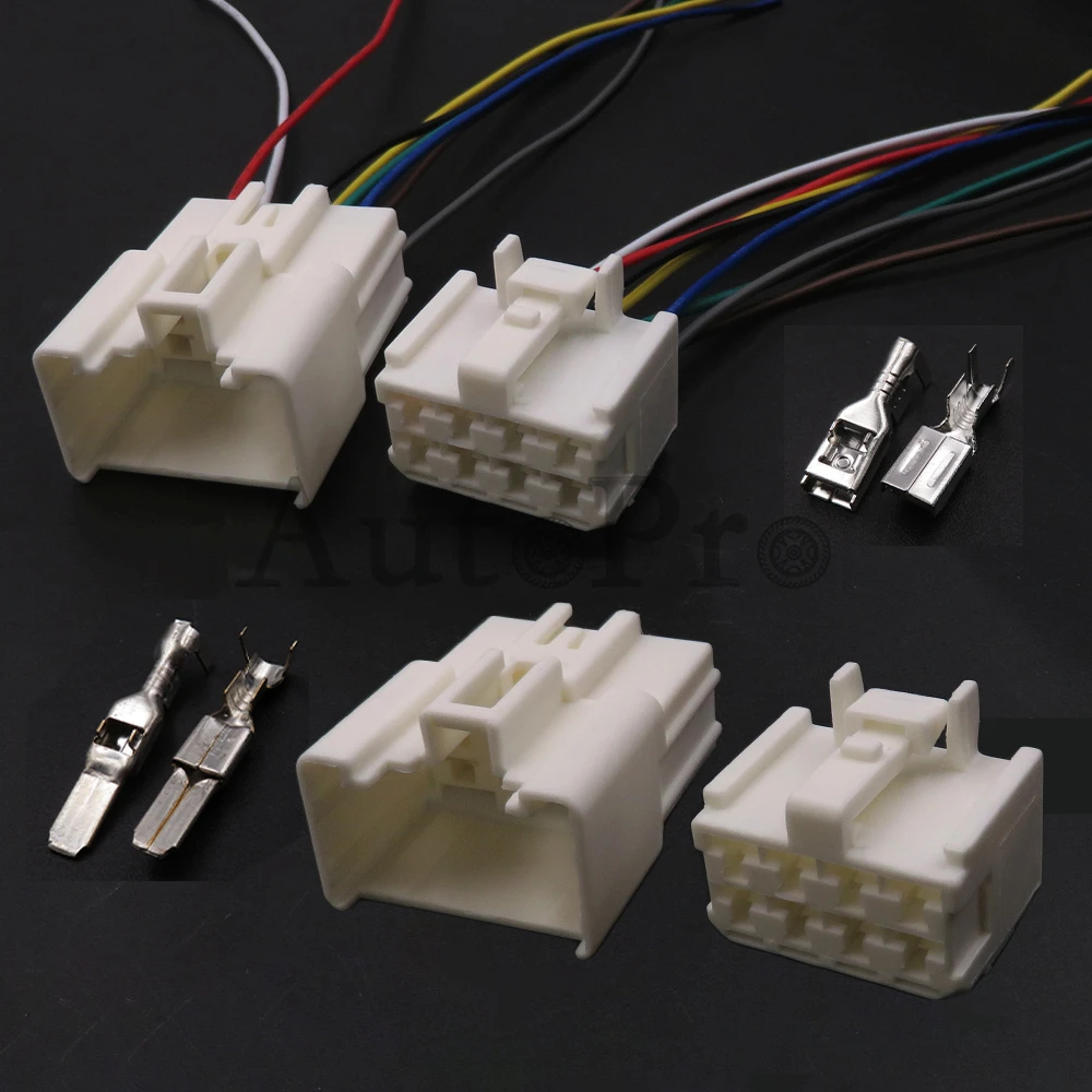 1 Set 8 Hole 90980-11615 Car Socket White Male Female Socket Auto Electrical Connectors Starter