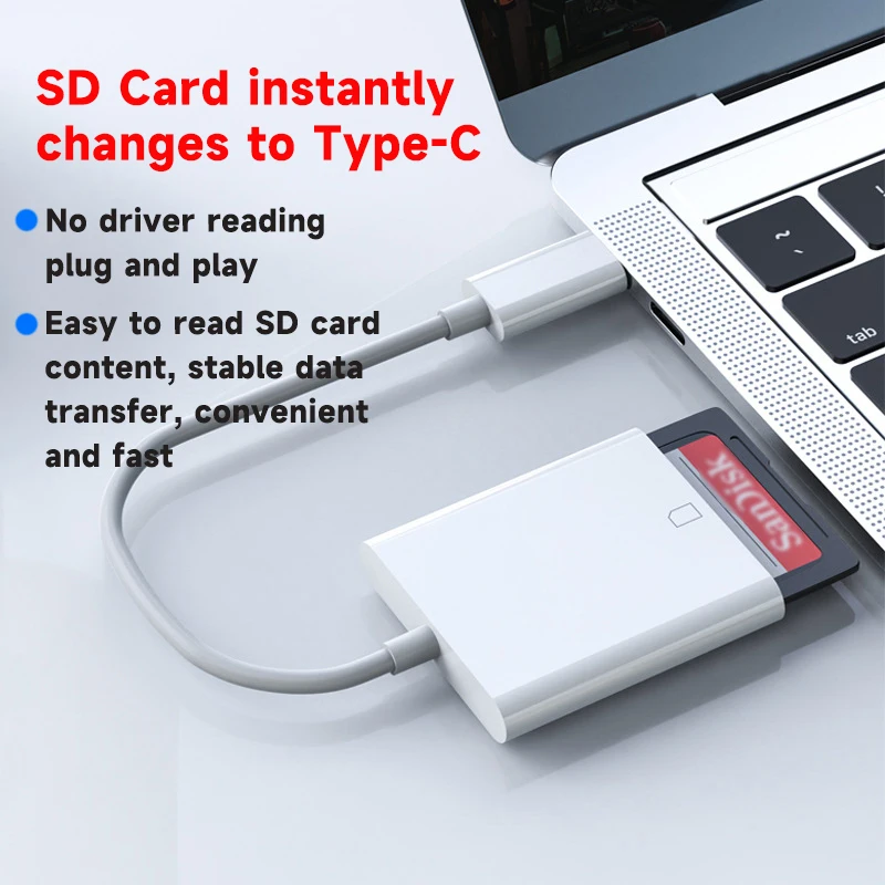 1Pc USB Type C SD TF Memory Card Reader Adapter for Samsung Huawei XiaoMi SD TF Card Reader Data Converter For Laptop Phone - view 5