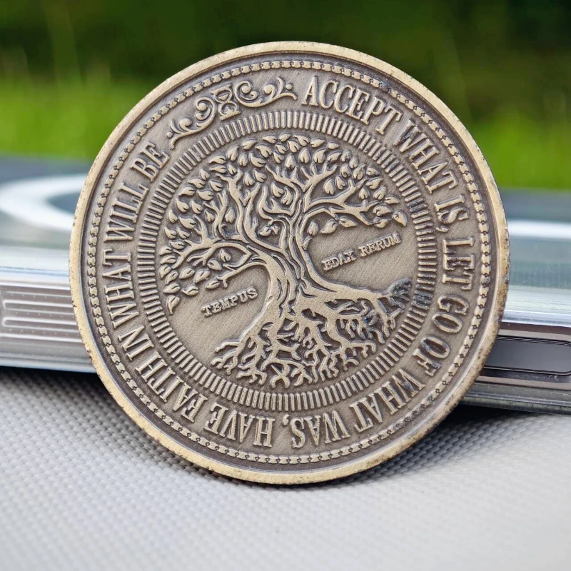 Tree of Life Commemorative Coin Wanderer Commemorative Medal Relief Bronze Coin Collection Commemorative Coin