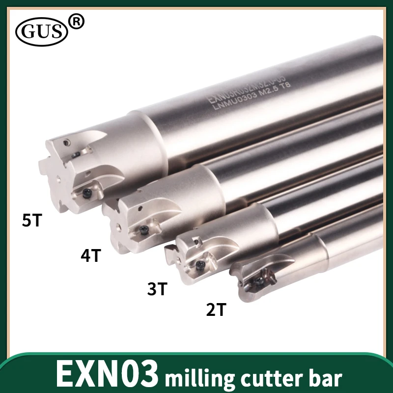 EXN EXN03 CNC Fast Feed Plane Milling Cutter Bar EXN03R Milling Machine for LNMU0303ZER Double-sided Alloy Insert Lathe Parts