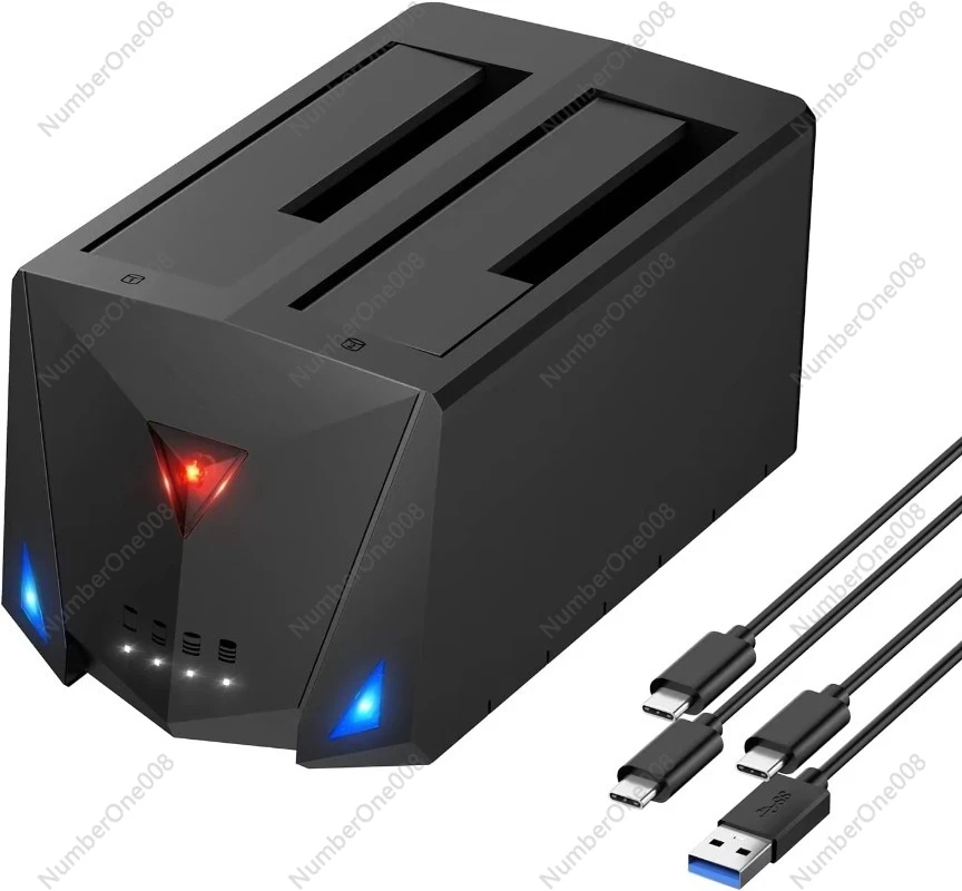 محطة إرساء القرص الصلب USB 3.0 Type-C 2.5 3.5 بوصة مع استنساخ غير متصل لمحركات الأقراص الصلبة