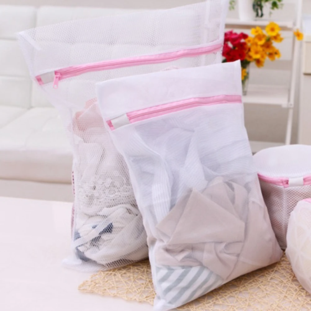 

3pcs Laundry Bag Set 50x60cm 40x50cm 30x40cm Mesh Zipper Bags for Clothes Lingerie Sweater Travel Packing Organizer Separate
