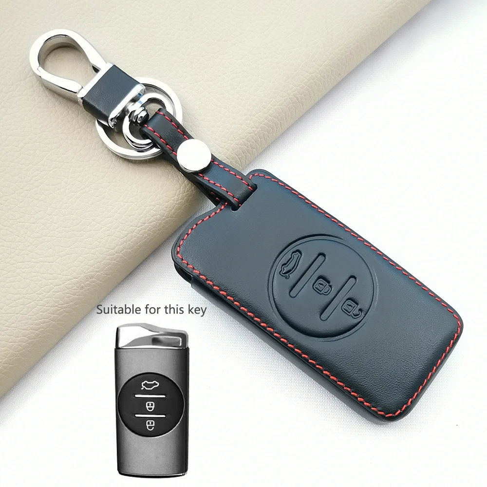 Wear Resistant Leather Car Key Cover Case For Chery Tiggo 2 3x Arrizo 4 5txs 5 Pro Gx 5x EQ7 7 8 Pro Exeed 2019 2020 2021