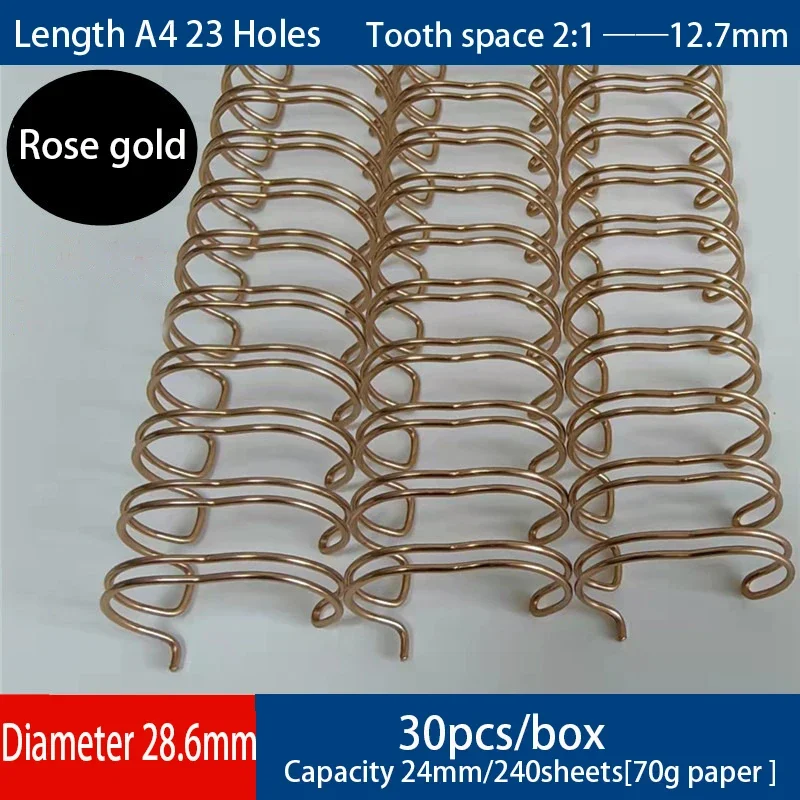 

30pcs 2:1 28.6mm/31.8mm Double Coil Loose Leaf A4 Binding Ring Double Wire Iron YO Ring Desk Calendar Rings for Wall Calendar