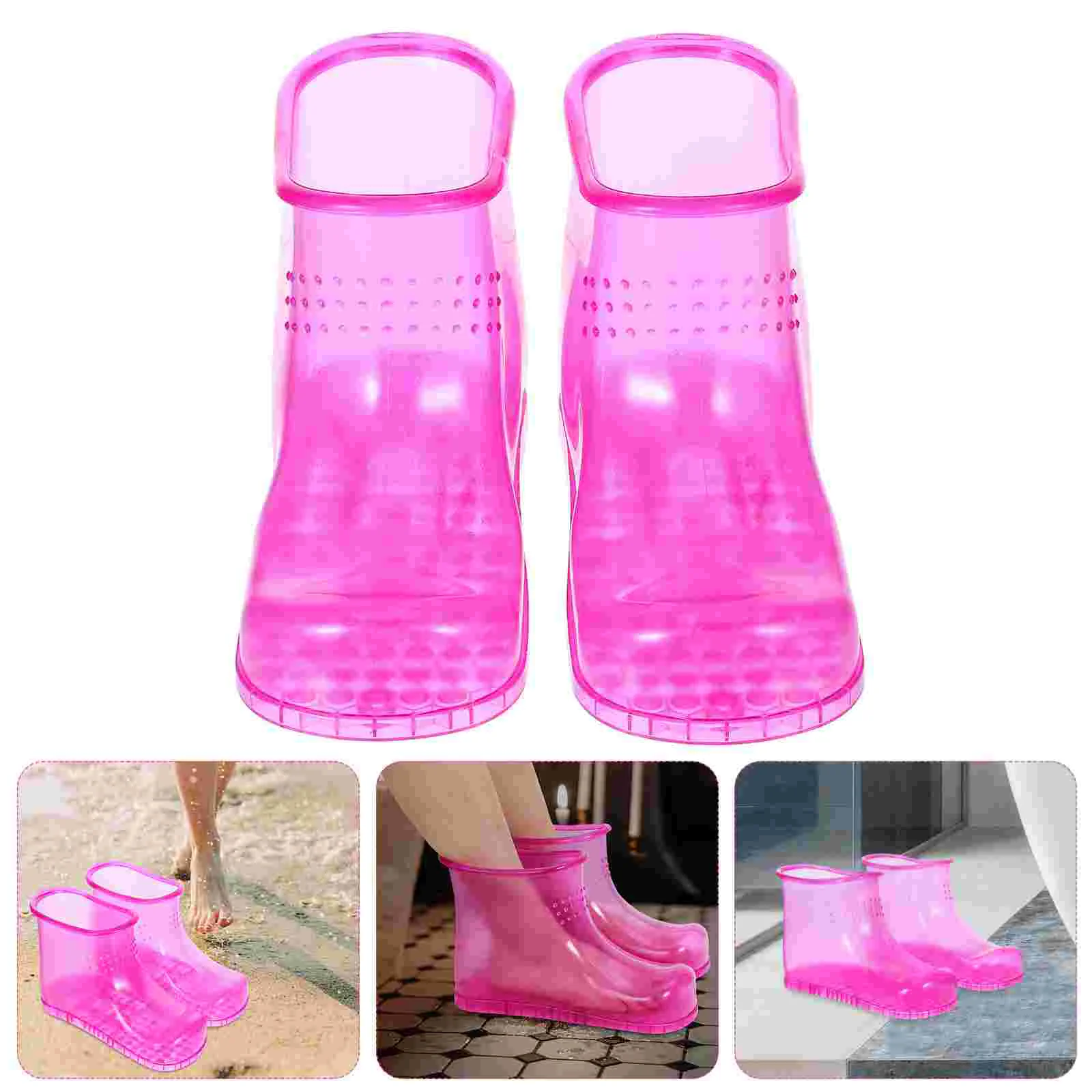 

1 Pair Feet Soaking Boots Pedicure Tall Foot Bath Shoes Foot Bathing Shoes Foot Massage Shoes SPA Foot Soaker Nuckets