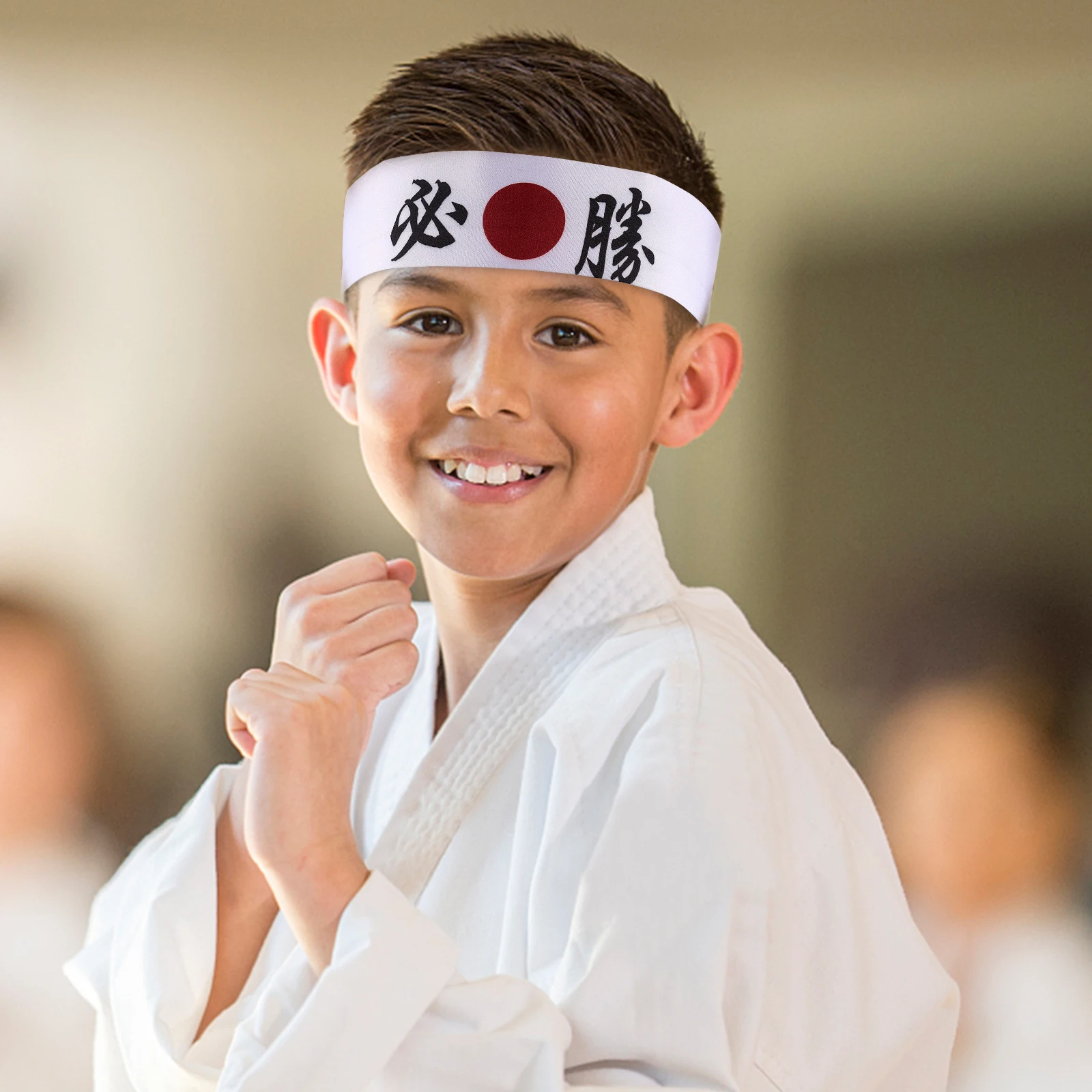 

2Pcs Japanese Cheering Headband White Blue for Karate Costume Women Men Kids Absorb Sweat Keep Cool Multipurpose Hair