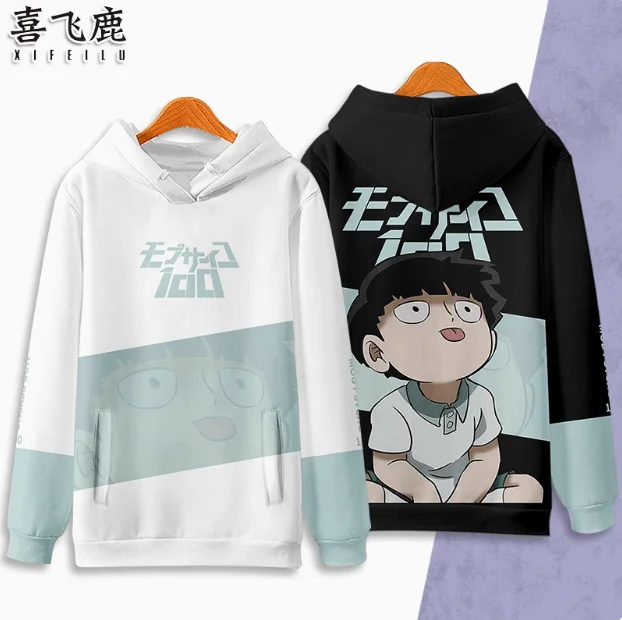 Anime Mob Psycho 100 Kageyama Shigeo Hooded Hoodie Cosplay Costume Autumn Winter Men Women Coat Loose Tops