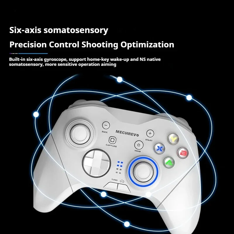  C550 Three Mode Wireless Gamepad Hall Linear Trigger Switch Pc Bluetooth Somatosensory Game Controller Handheld Grip Pc Control