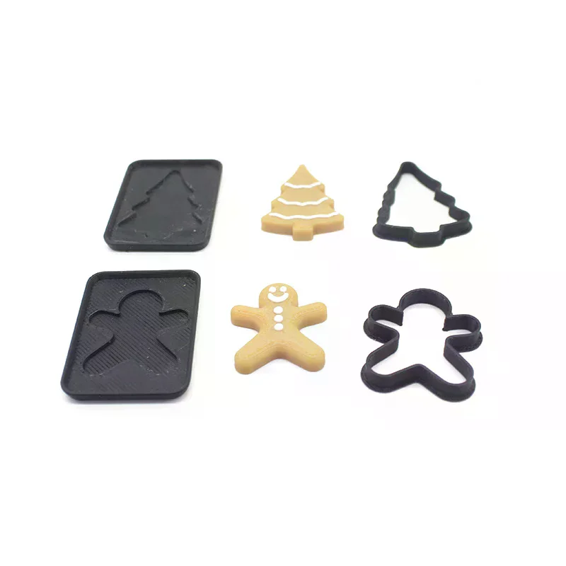 Trio-pack em miniatura homem de gengibre molde de biscoito escala 1/12 brinquedos de cozinha para casa de bonecas