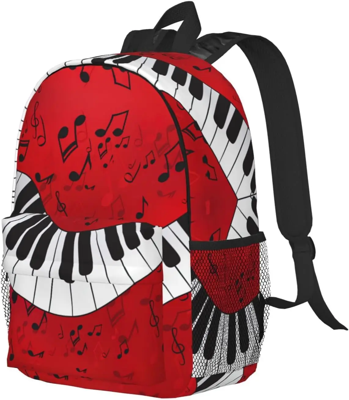 حقائب ظهر خفيفة الوزن للبالغين ، مذكرة موسيقية وطباعة بيانو ، كمبيوتر محمول للمشي والعمل ، رجال ونساء