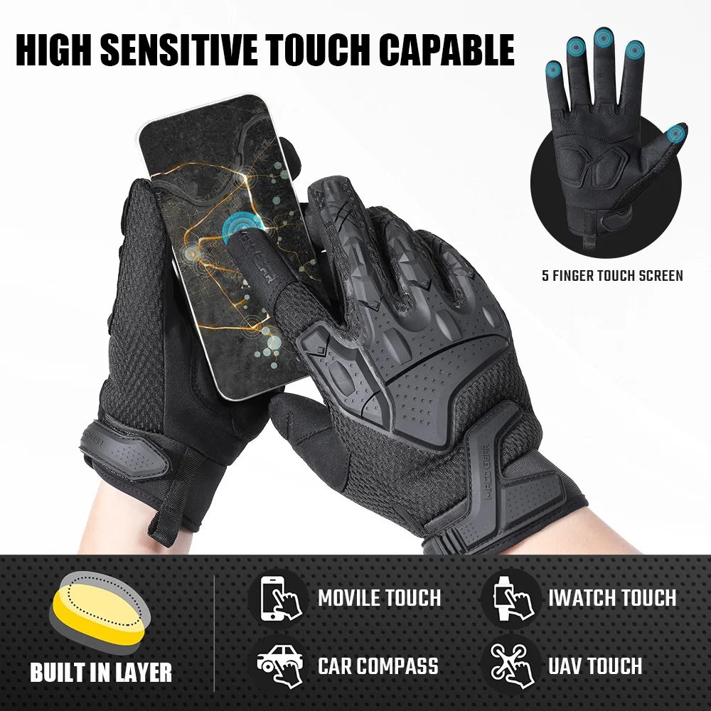 Touch Screen Cycling Gloves Non-slip Sport Outdoor Tactical Hiking Hunting Camping Riding Bicycle Bike Protective Equipment Men