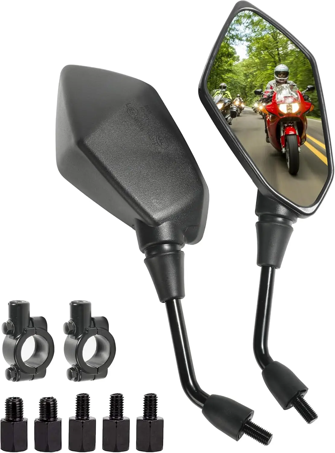 Bike Rear View ,Motorcycle ,Double Take Mirrors, Accessories ATV ,Motorcycle Rear View Mirrors for 7/8