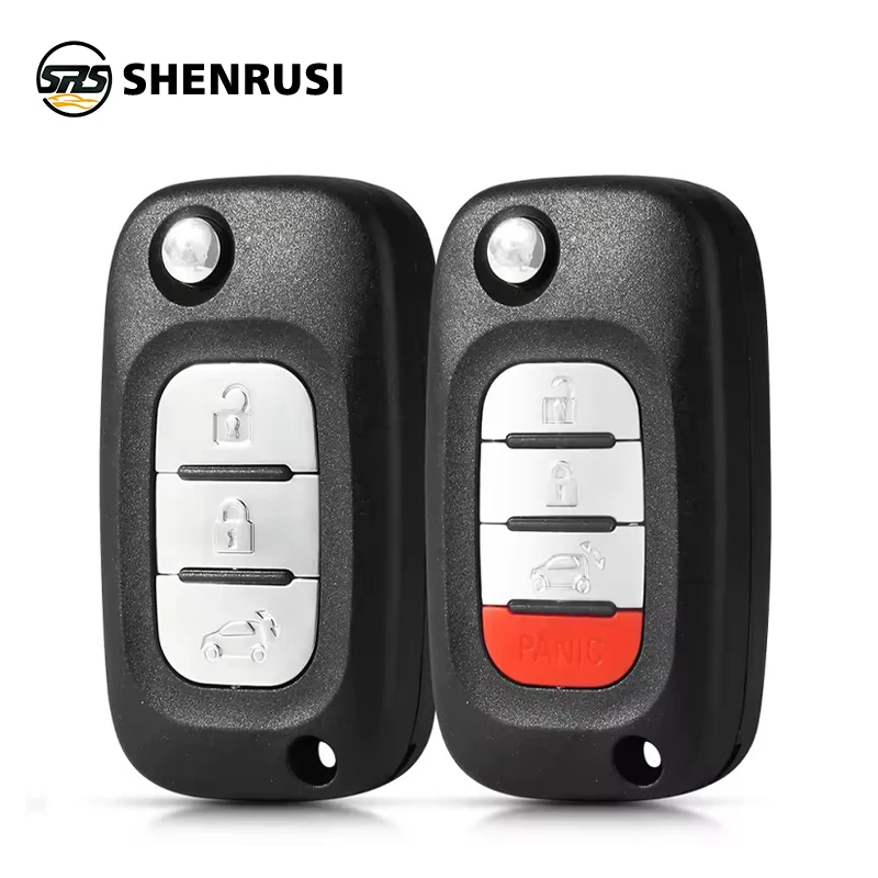 SHENRUSI 3/4 Bottoni Pieghevole Chiave Dell'automobile Della Copertura Della Cassa Fob per Mercedes Benz Smart Fortwo 453 Forfour 2015 2016 2017 Chiave