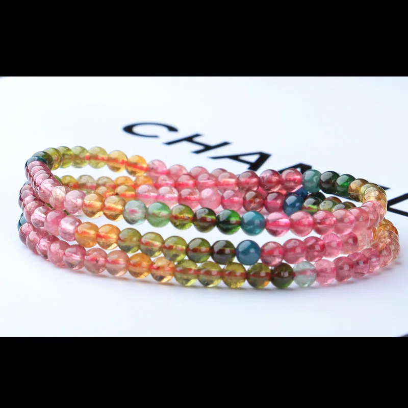 

Tourmaline Bracelet Single Circle Multi-Circle Ice Rainbow Tourmaline