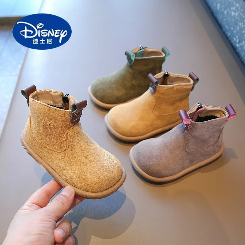 

Детские ботинки martin на плюшевой подкладке Disney — зима 2025, британский стиль, универсальные для мальчиков и девочек