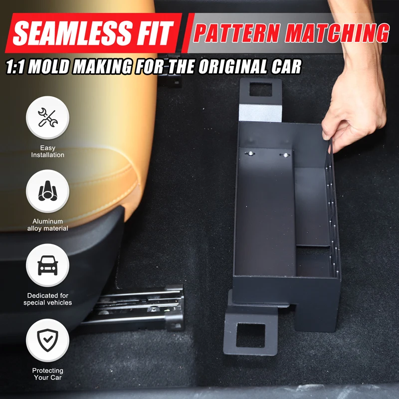 

For 2023 2024 2025 Haval Menglong passenger under-seat Storage Box Bins Front Organizer Tray Car Accessories