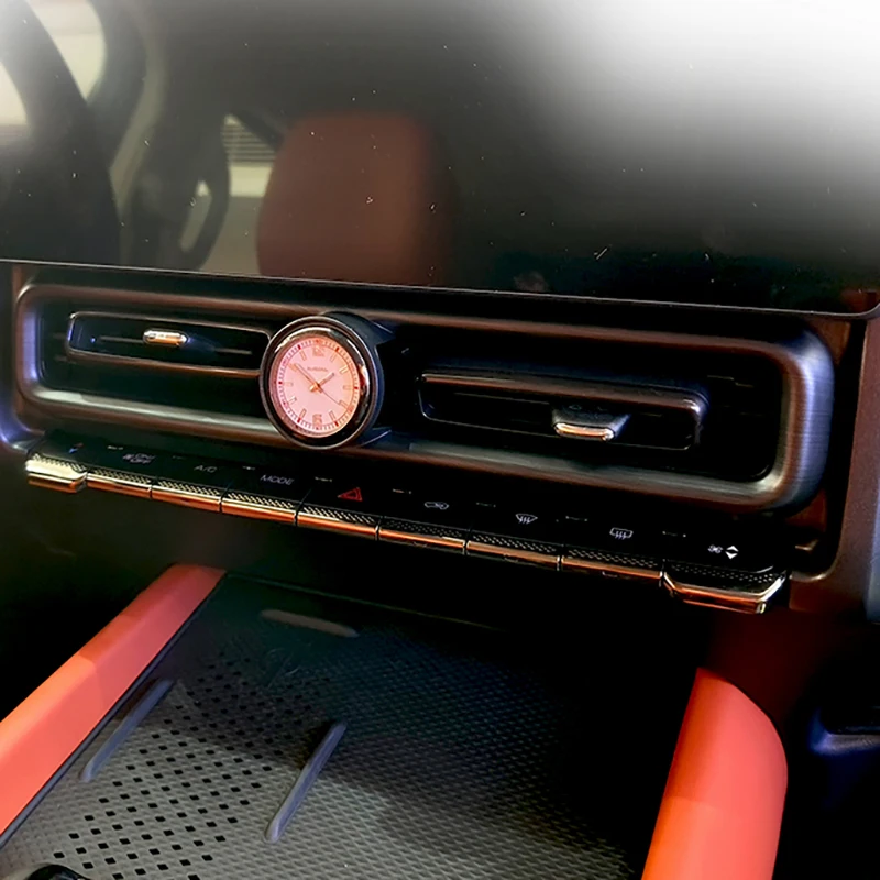 For GWM Haval H9 2nd 2024 2025 Car Clock Central Control Air conditioning outlet cover Quartz watch Interior Decor Accessories