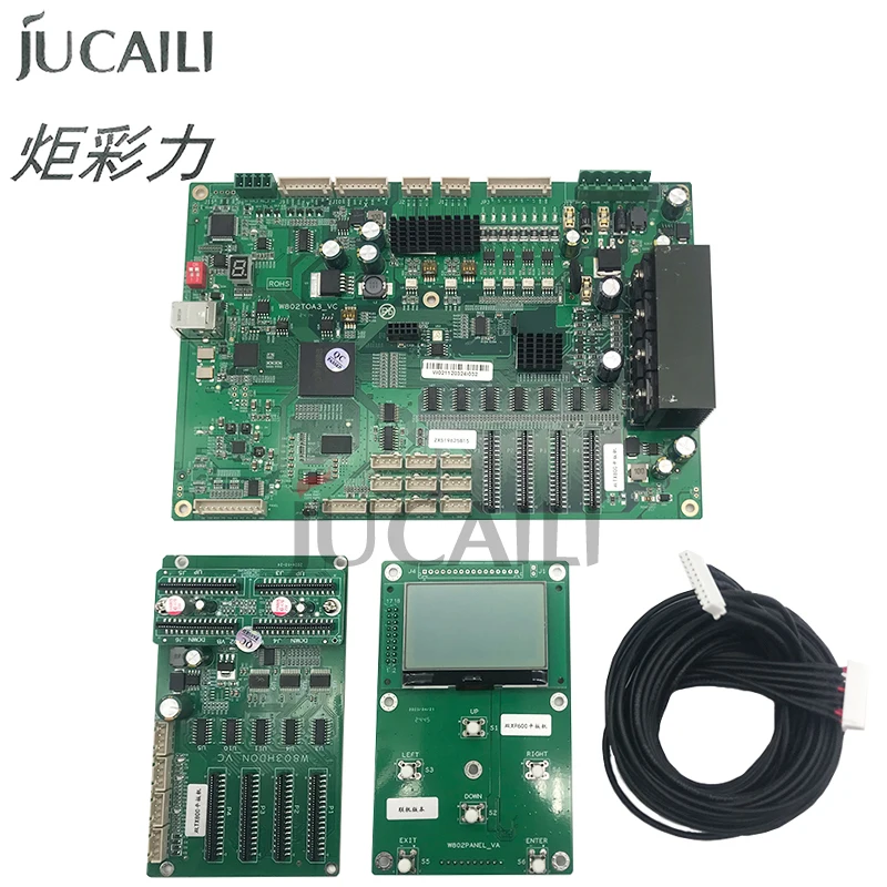 JUCAILI TX800 double heads Flat Cable Board mainboard kit for Wellprint TX800 Dual-Head Flatbed Printer 6Keys Keypad board Cable