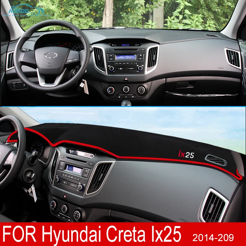 Dla Hyundai Creta Ix25 2014 2015 2016 2017 2018 2019 Anti-slipmata pokrywa deski rozdzielczej osłona przeciwsłoneczna mata dywanik akcesoria samochodowe