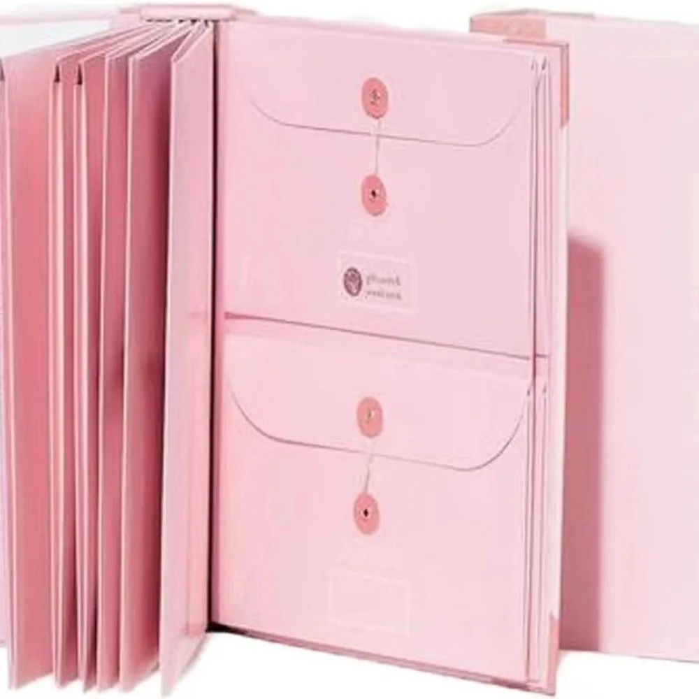Portable In Case I Go Missing Binder Large Capacity File Storage Tools Manila Pocket Folder Multiple Pockets