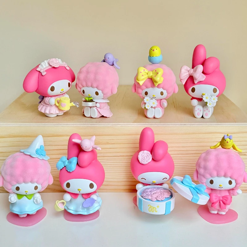 

Sanrio MYMELODY & My Sweet Piano Blind Box Милая аниме-кукла My Melody Mystery Box Сумка-сюрприз ПВХ Настольный декор Коллекционные игрушки Новый