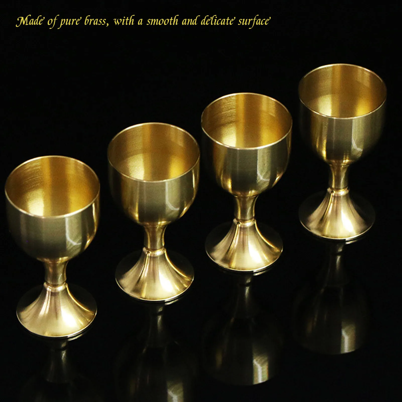 Vintage Pure Copper Goblet Improve Social Drinking Experience Communion Decoration Ideal Gift for Housewarming Retirement