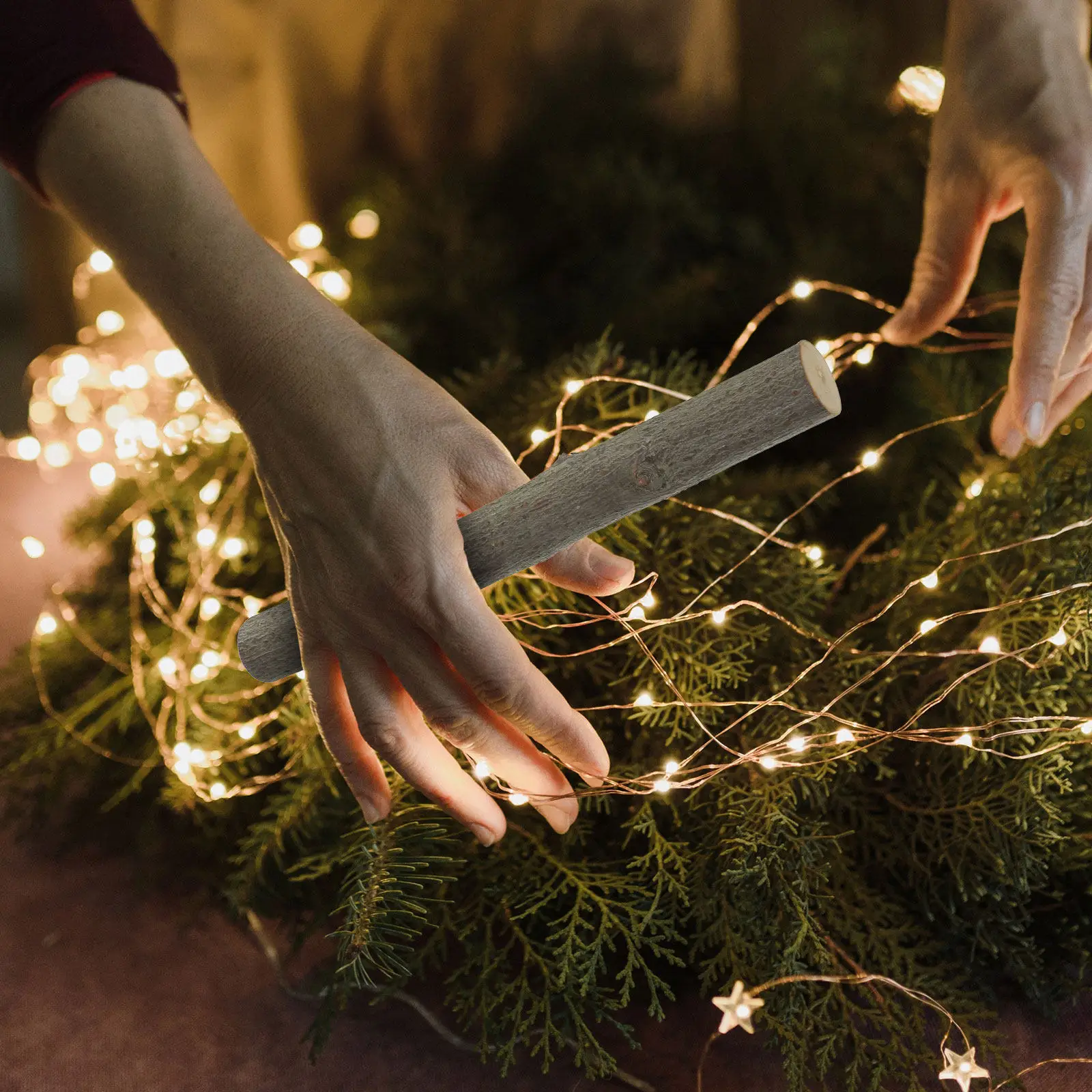 

Набор из 7 деревянных палочек для рождественского декора и поделок своими руками, с натуральными сосновыми шишками, гладкой отделкой, идеально подходят для бирок и творчества