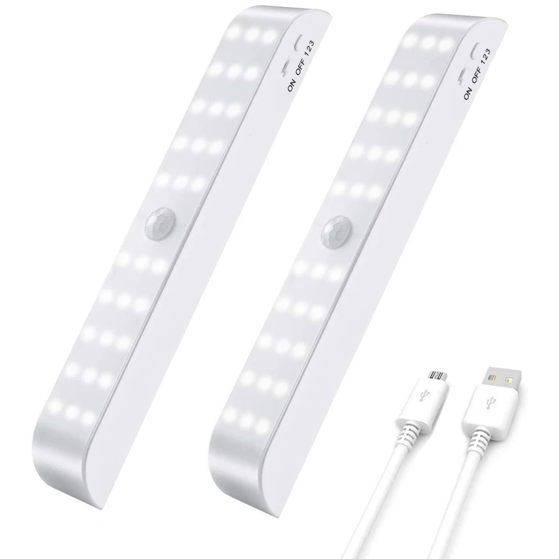 

Motion Sensor LED Lights,4 Mode 30-LED Bars Wireless Closet Lights,Under Cabinet Lights,Portable Safe LED Lights Indoor