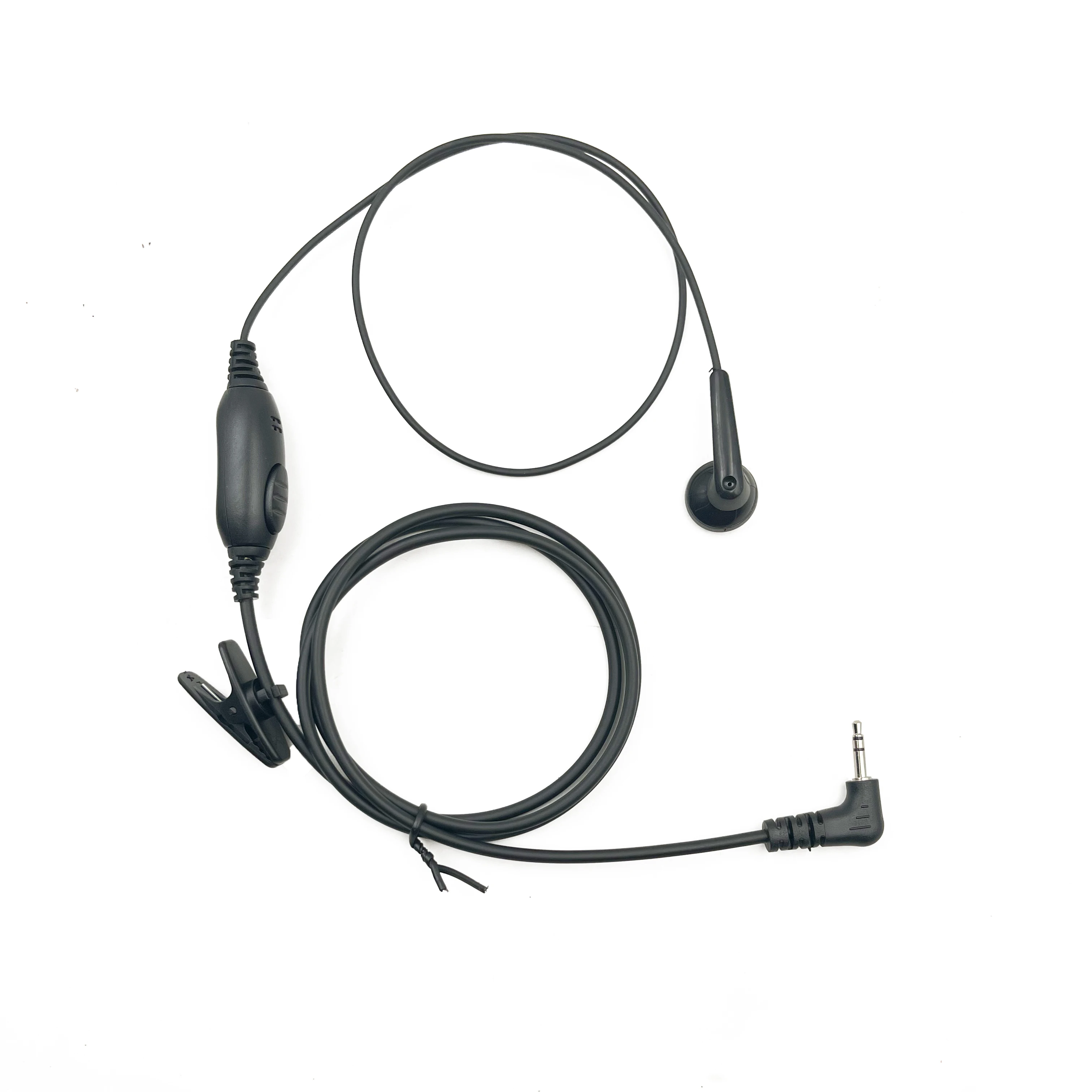 Écouteur Talkie Walperforé, prise à tête plate, radio bidirectionnelle, micro PTT, Motorola T270, T800, T100TP, T100, 1 broche