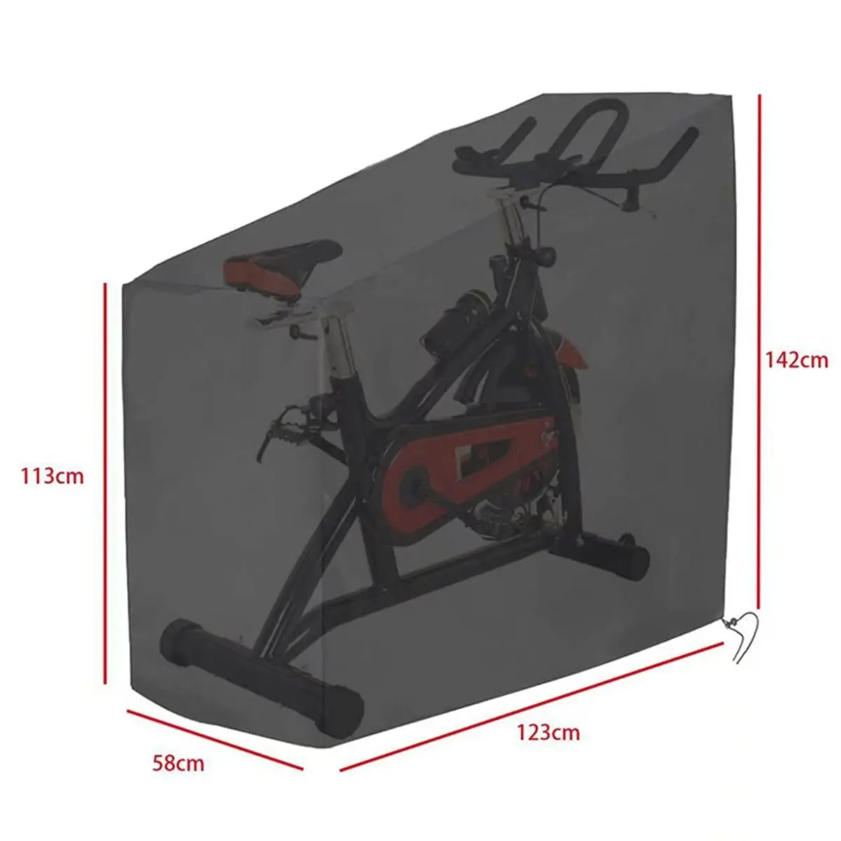 (A75U] Waterproof Gym Equipment Cover for Indoor Cycling, Universal Fit Exercise Bike Dustproof Protector