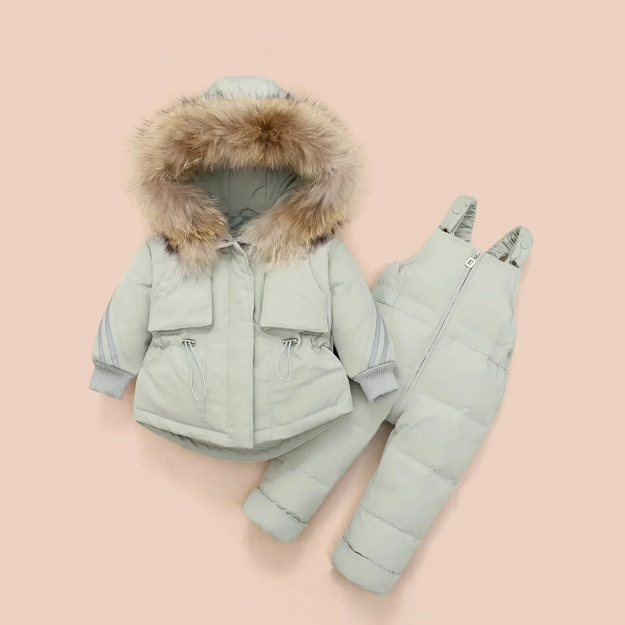 Winter Children Clothing Sets Snow suit Jackets + Jumpsuit 2pcs Set Baby Boy Girls Duck Down Coats Toddler Girl Winter Clothes