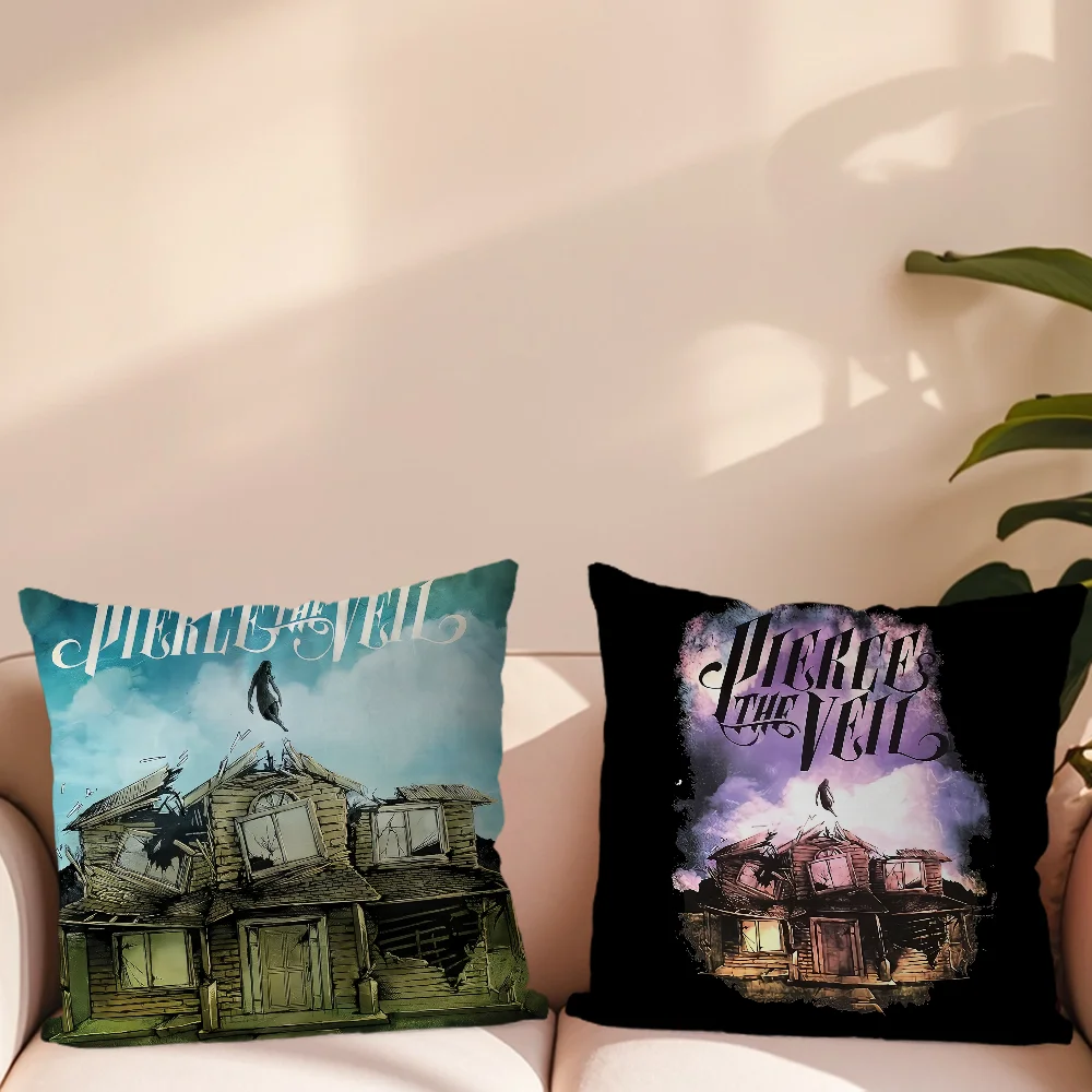 Music P-Pierce The Veil Collide with the Sky Pillow Case Living Room Bedroom Headboard Backrest Cushion Square Cushion Nap Time