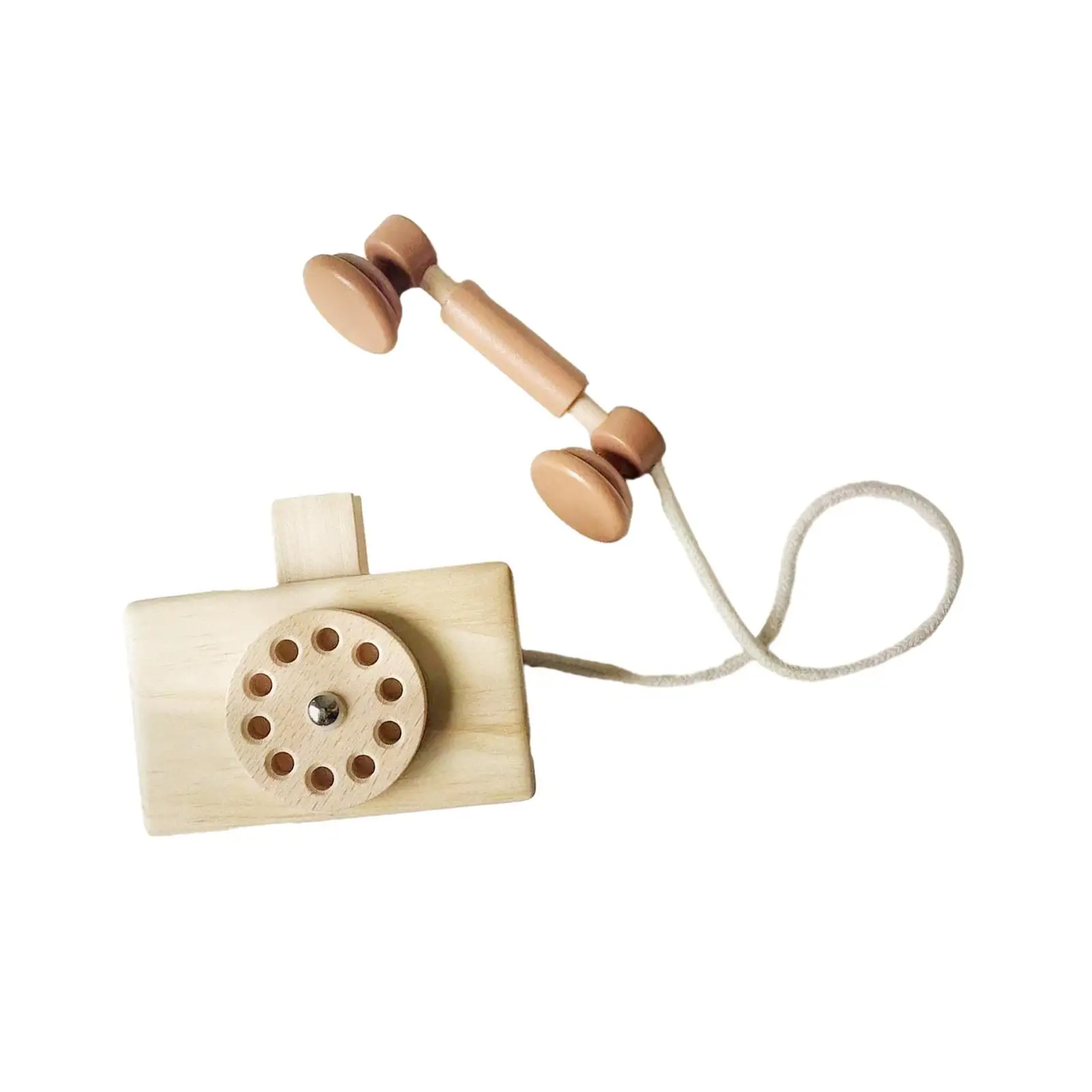 Wooden Phone Toy Early Educational for Parent Child Interactive Toy Basic Life