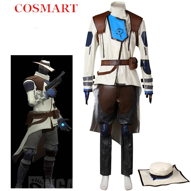 COSMART Valorant Cypher Security Guard Cosplay Costume Cos Game Anime Party Uniform Hallowen Play Role Clothes Clothing