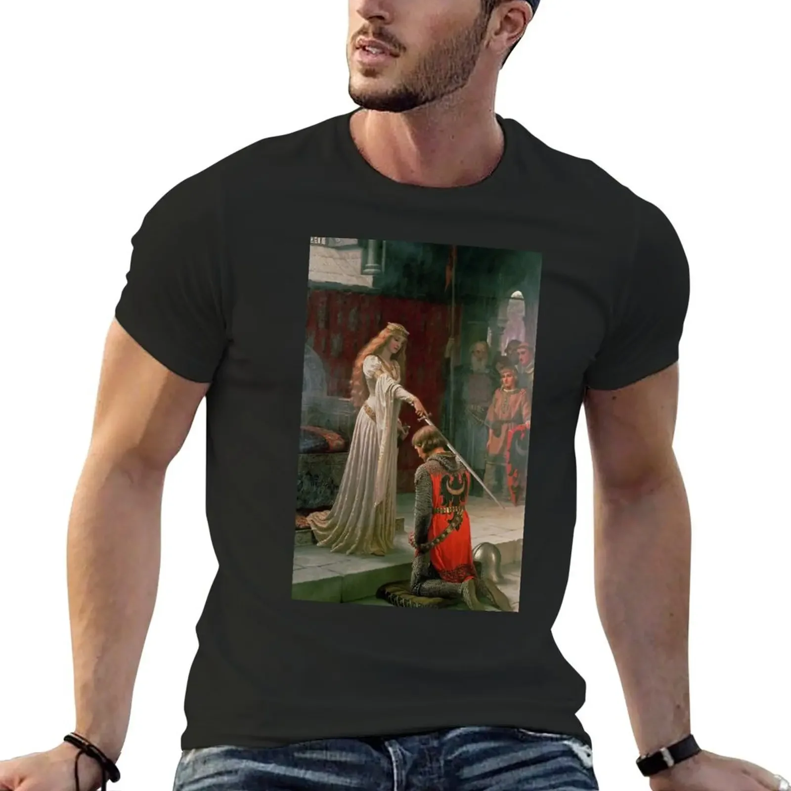 The Accolade (1901) - Edmund Leighton T-Shirt plus size clothes customs vintage clothes men clothing