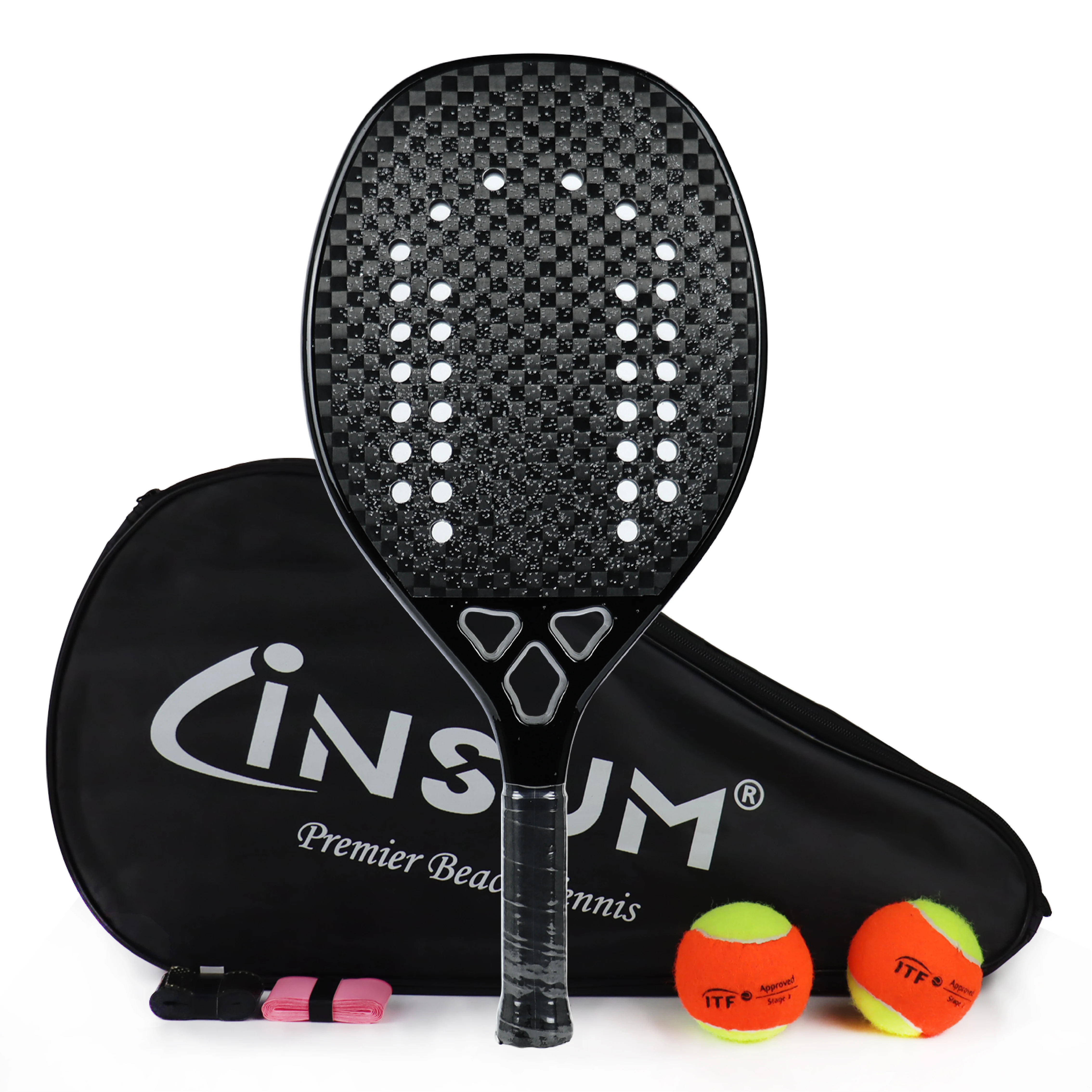 

Lightweight Full Carbon Fiber Padel Tennis Racquets 3K 12K KE Rough Surface Precision Holes Ideal for Beginner Training