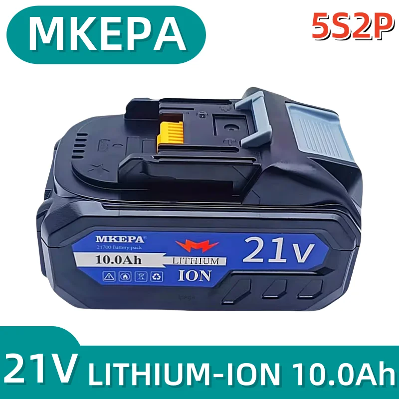 21V 5S2P 10.0Ah Rechargeable Battery 21700 Lithium ion Battery lpega for Electric Tools BL1860 BL1880 BL18100