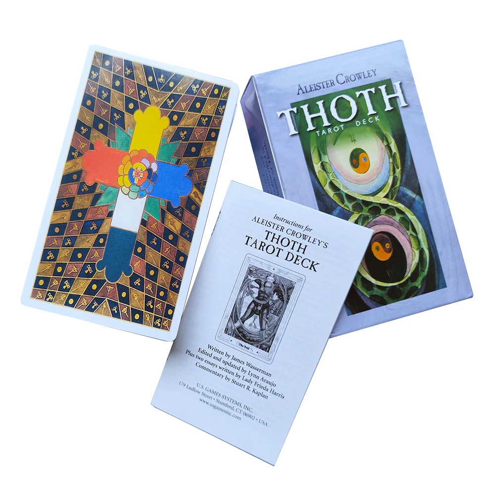 Cubierta de Tarot de adivinación Thoth con guía, Dnd cartas en inglés de alta calidad, 12x7cm, Prophecy de la familia de amigos