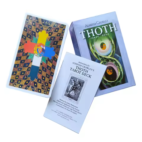12x7cm Thoth Divination Tarot Deck with Guidebook High Quality Dnd Tarot English Cards Friends Family Prophecy