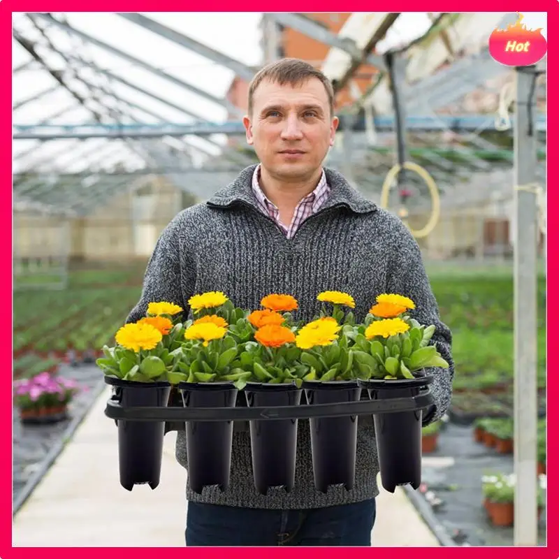 30Pcs Plastic Deep Plant Nursery Pots, Thick Stable Tall Tree Pots, Reusable Tall Seedling Plant Container Pots, Deep