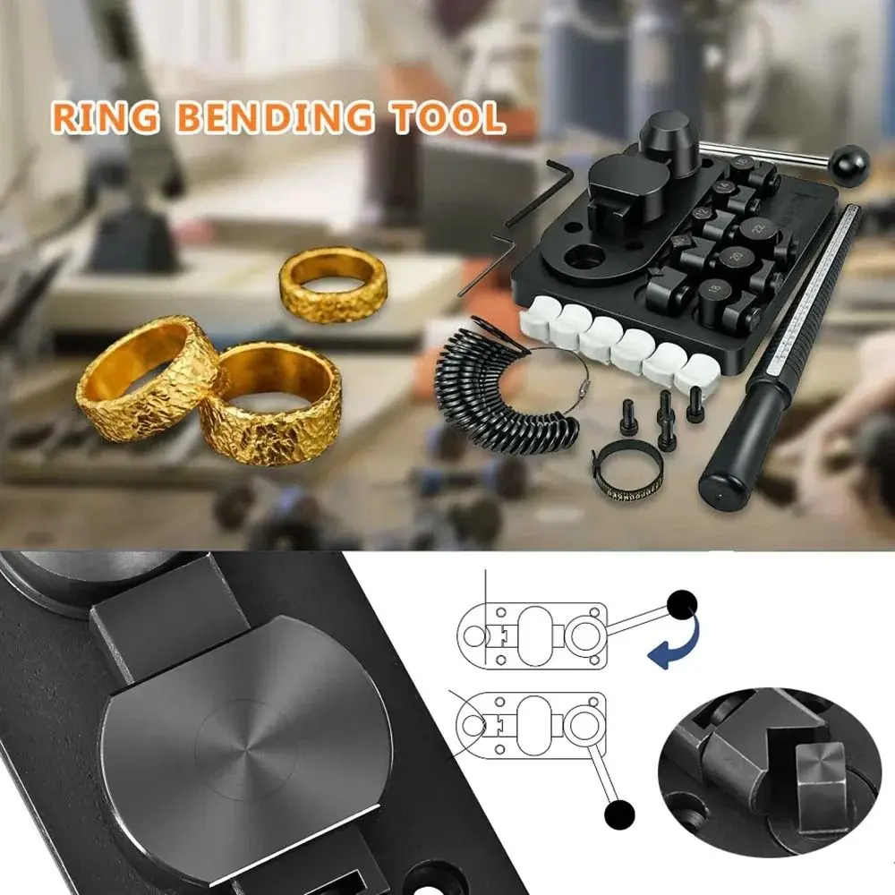 

Wooden Base Metal Ring Bending Machine Measuring Guides Plastics Ring Bender Metal Precision Ring Forming Machine