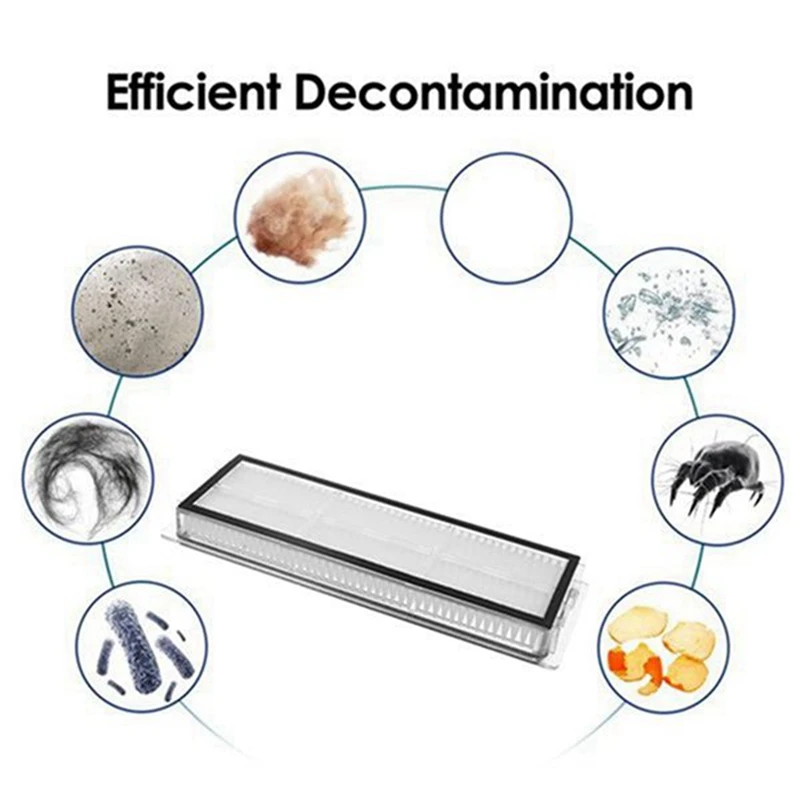 A44F-สําหรับเครื่องดูดฝุ่นหุ่นยนต์ Xiaomi X20 + / X20 Plus เปลี่ยนชิ้นส่วนถุงเก็บฝุ่น Mop ผ้าล้างทําความสะอาดได้หลักแปรงด้านข้าง Hepa Filter