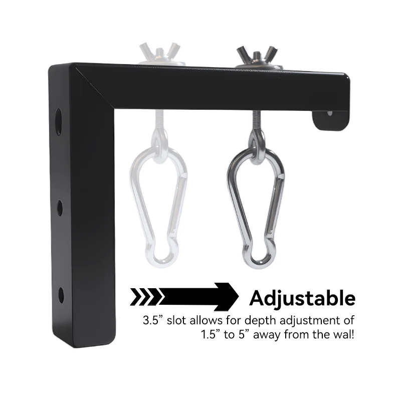 Universelle Projektorleinwand-Wandhalterung in Schwarz, 6 Zoll, verstellbare Verlängerung mit Haken, manuell, für Projektorleinwände – Detail 4