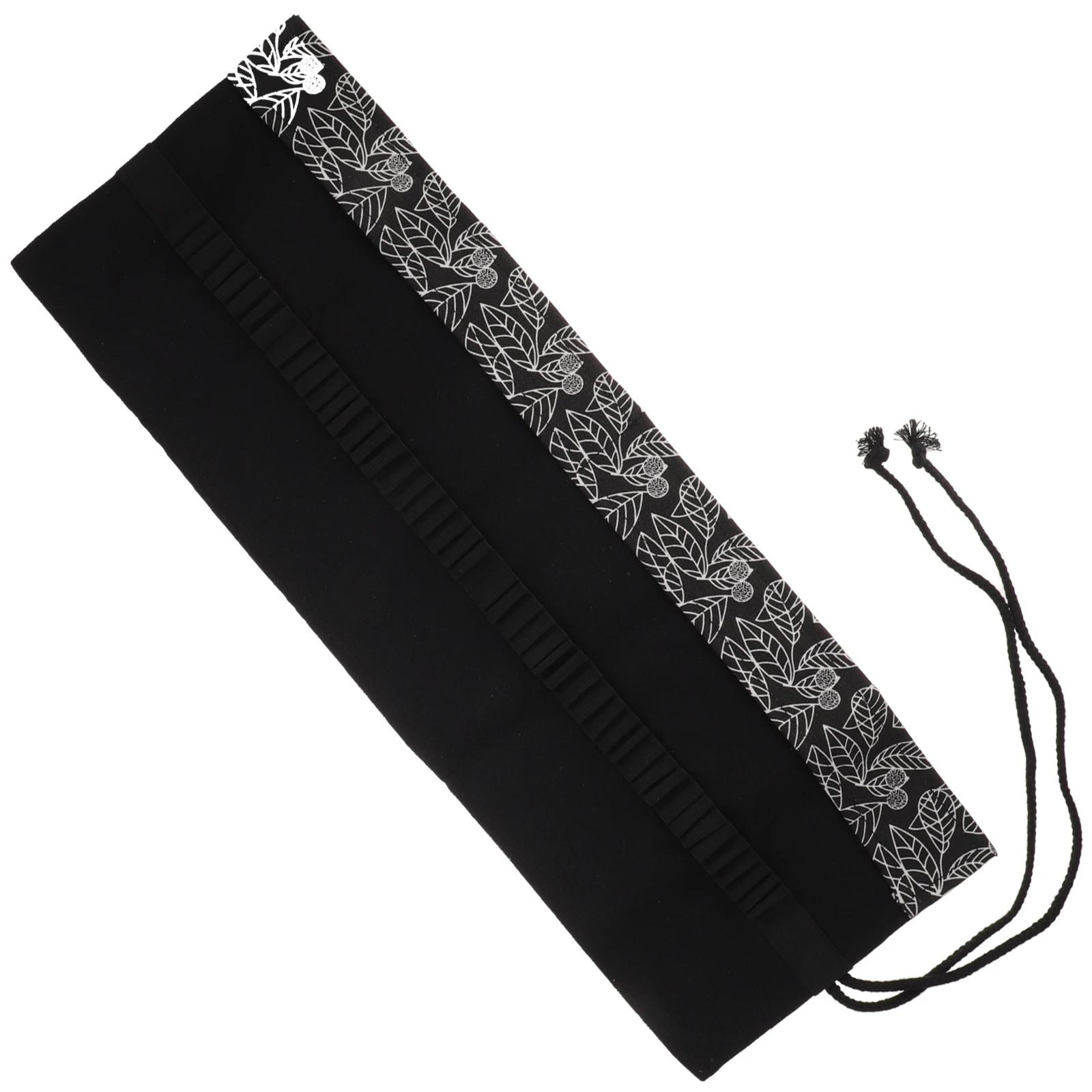 

Canvas Pencil Case Bag Rolling Pouch for Pencils Penholder Multi Functional Black